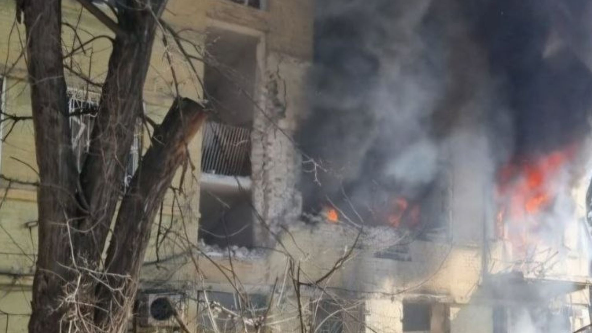 Пожар в многоэтажке в Днепре