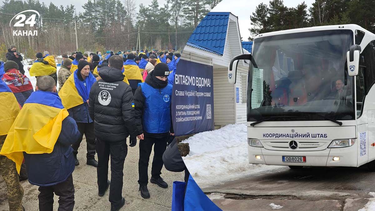 Освобожденные из российского плена во время обмена украинцы Освобожденные из российского плена во время обмена украинцы