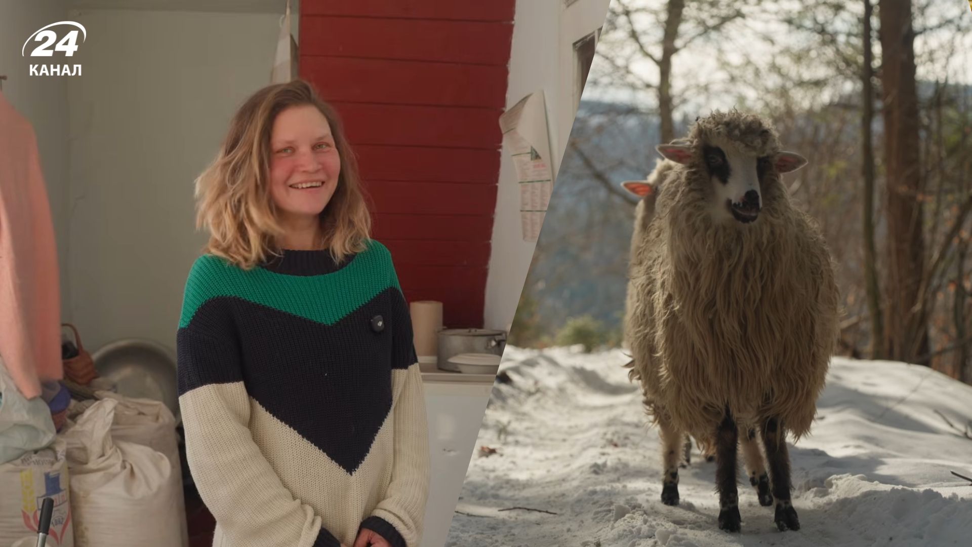 Українка переїхала з Криму в Карпати і живе з вівцями Українка переїхала з Криму в Карпати і живе з вівцями