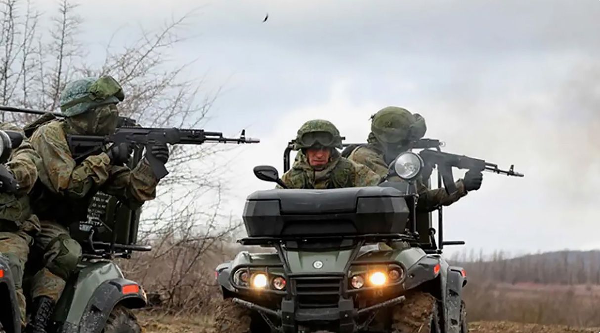 Российские пехотинцы на багги