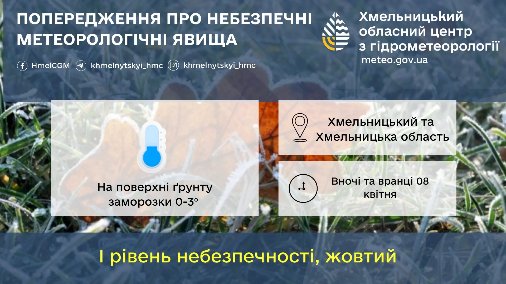 Заморозки в Хмельницкой области 8 апреля