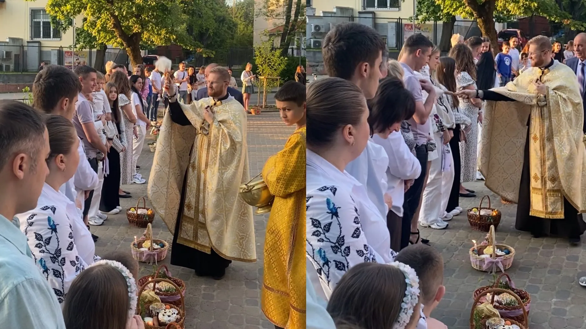 Освящение пасхальных корзинок Освящение пасхальных корзинок