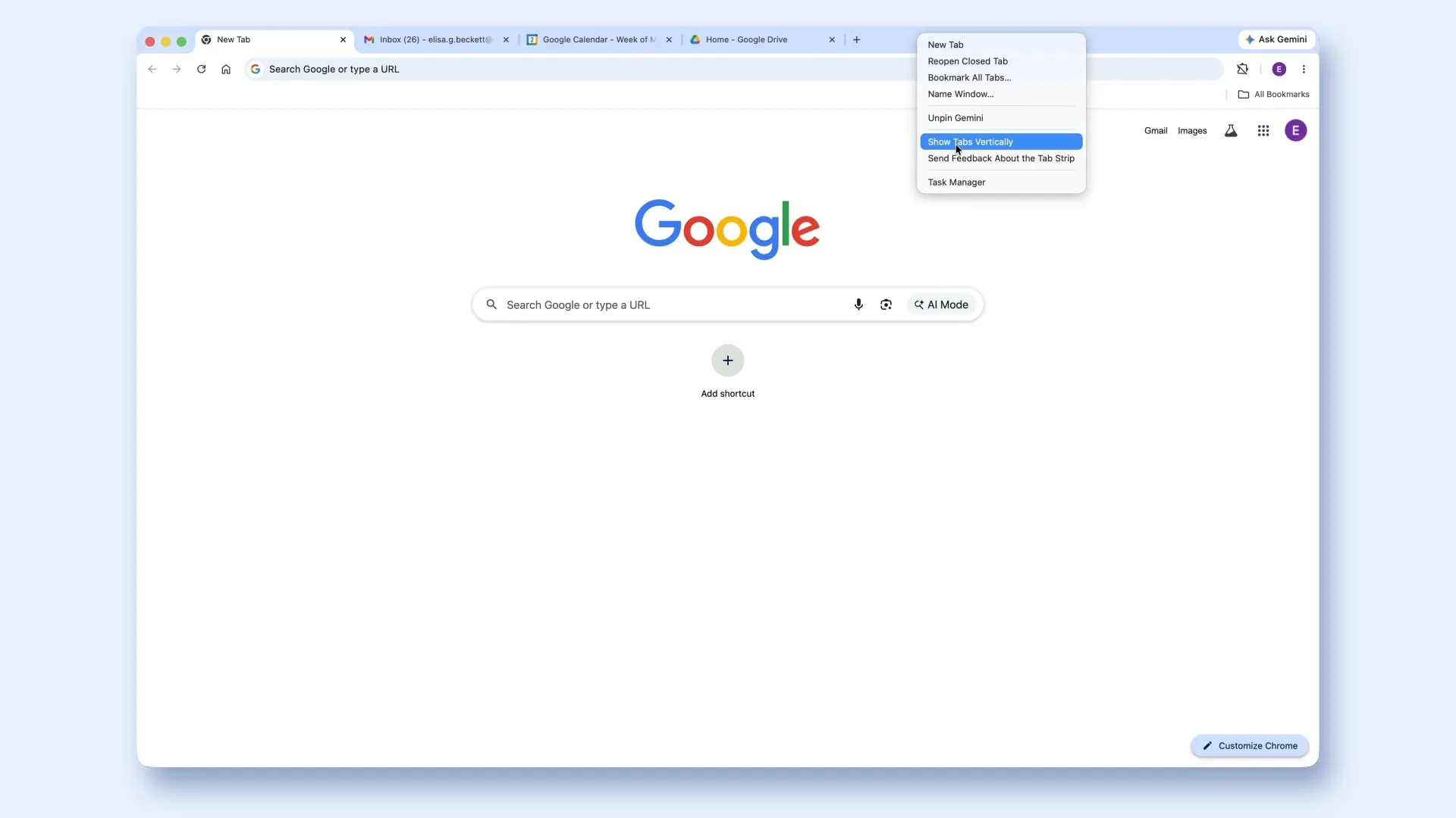 Як увімкнути вертикальні вкладки в Google Chrome