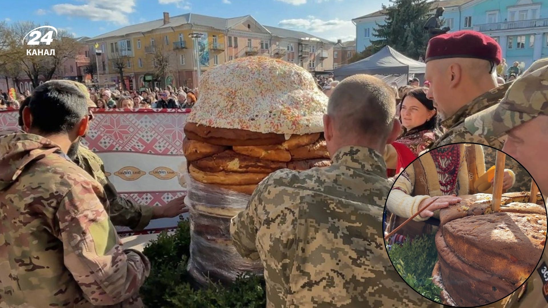 На Волыни испекли 200-килограммовую пасху высотой более метра