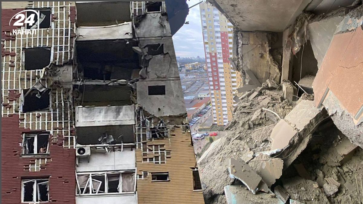 В Киеве дрон влетел в многоэтажку 16.04.2026 - есть ли пострадавшие
