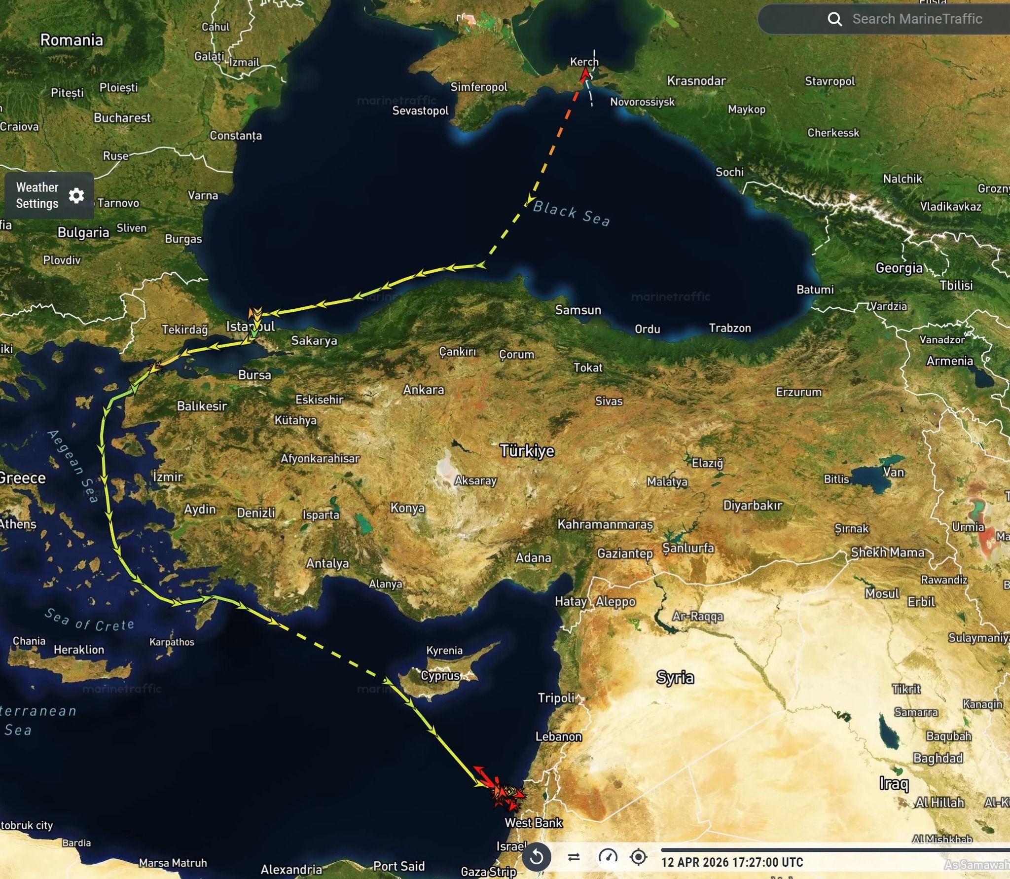 Израиль принял судно с зерном из ВОТ
