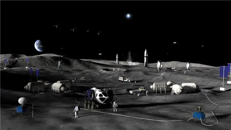 Лунная база NASA (иллюстрация) Лунная база NASA (иллюстрация)