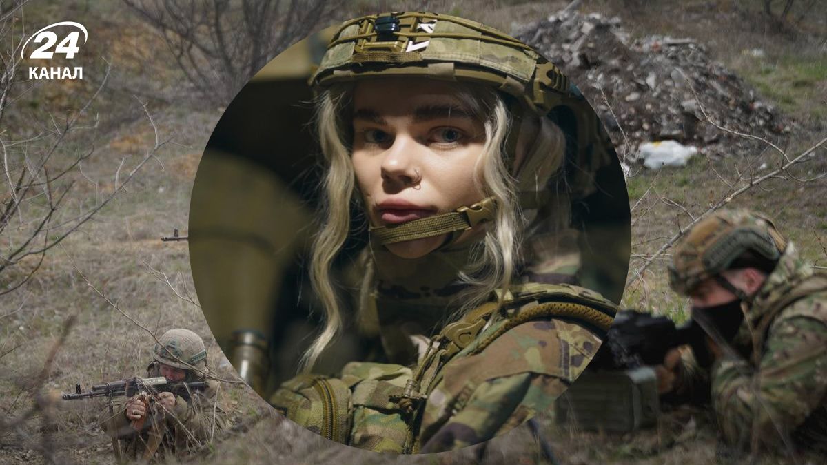 Військові на фронті, пресофіцерка полку Айдар Анастасія Муцей