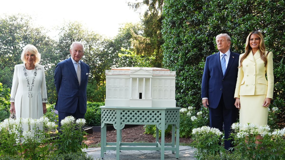 Король Чарльз и Камилла, Дональд и Мелания Трамп