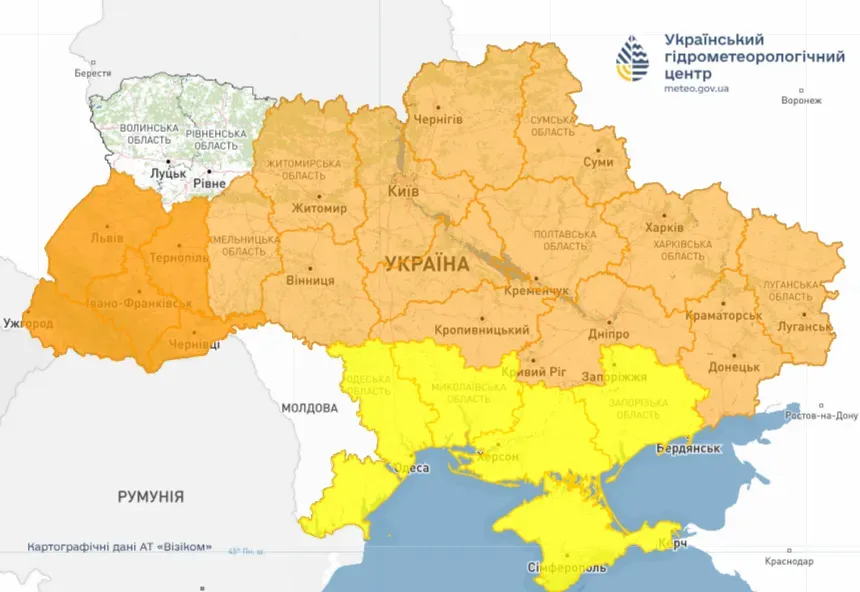 Заморозки в Украине