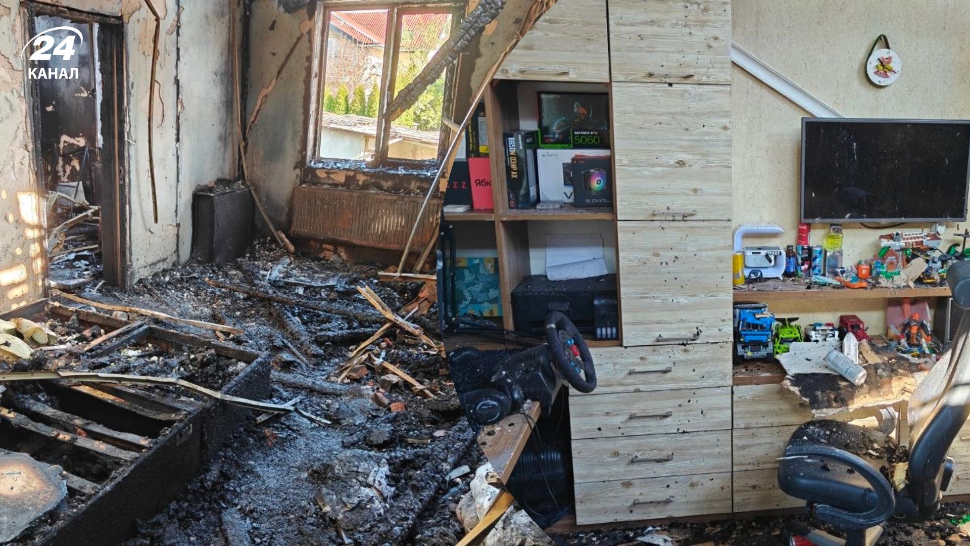 Накануне в Ровно "Шахед" влетел в дом семья волонтеров - 24 Канал