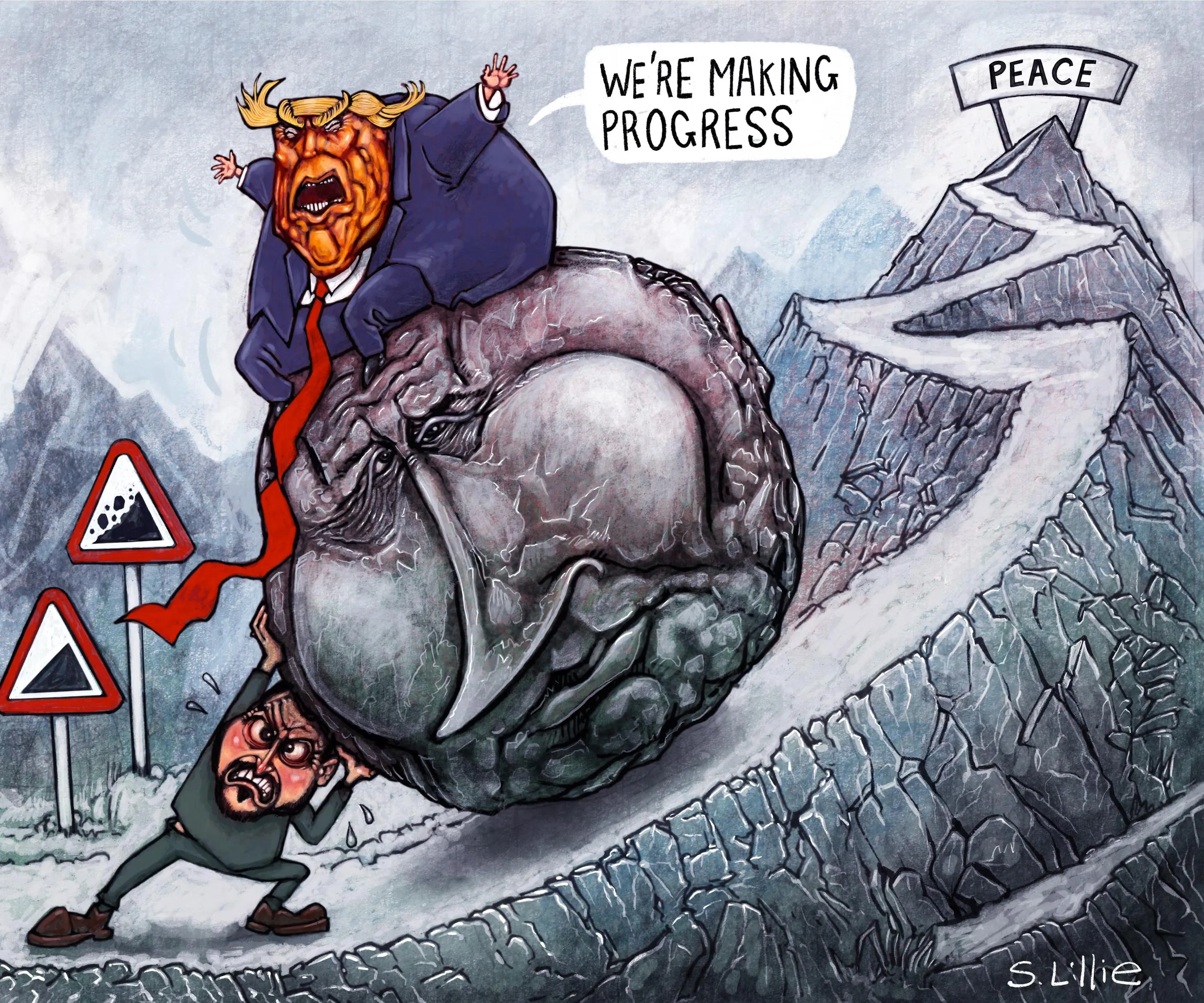 Трамп Путін Зеленський карикатура війна в Україні
