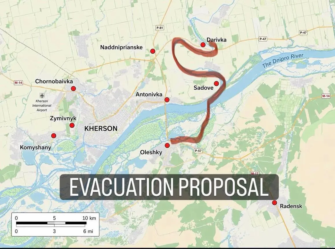 Шлях для евакуації херсонців з окупації