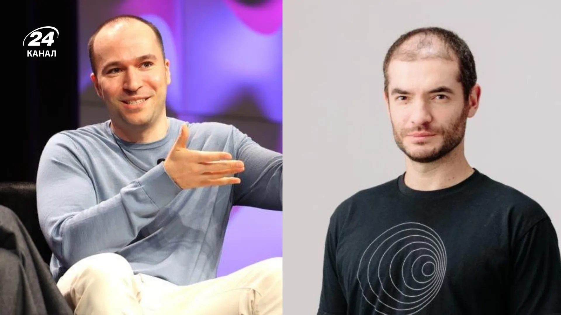 Грег Брокман та Ілля Суцкевер / Колаж 24 Каналу, фото Wired та STVP Грег Брокман та Ілля Суцкевер / Колаж 24 Каналу, фото Wired та STVP