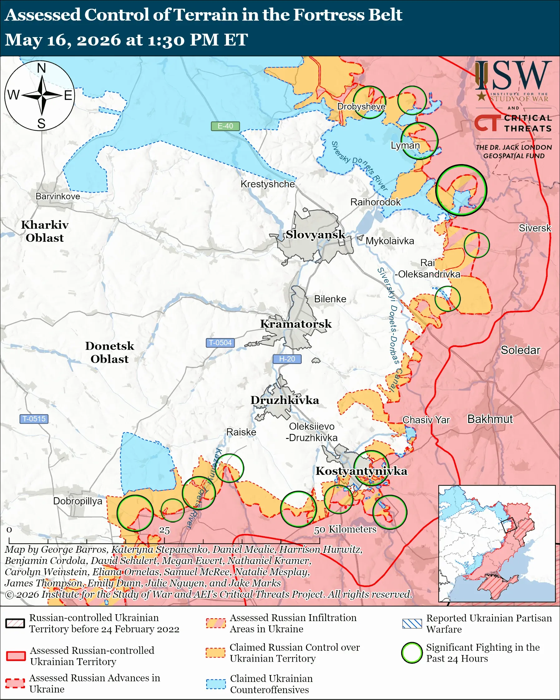 Как продолжается оборона Донецкой области / Карта ISW Как продолжается оборона Донецкой области / Карта ISW
