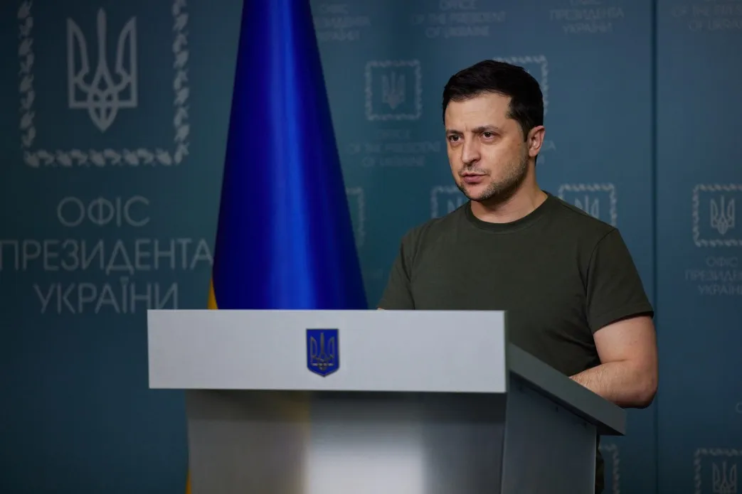 Володимир Зеленський 26 лютого 2022 року Володимир Зеленський 26 лютого 2022 року