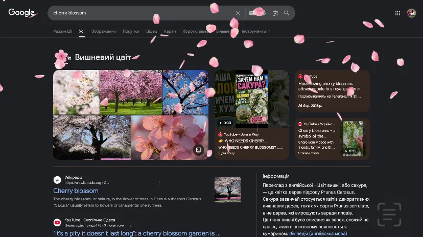 Секретні анімації від Google / скриншот Секретні анімації від Google / скриншот