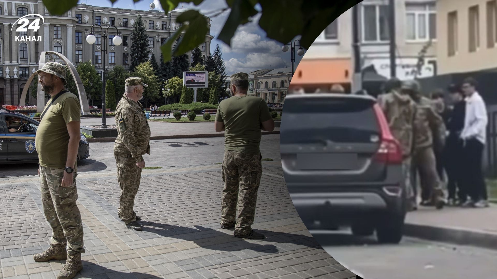 У Луцьку підлітки пошкодили службове авто під час конфлікту з ТЦК - 24 Канал У Луцьку підлітки пошкодили службове авто під час конфлікту з ТЦК - 24 Канал