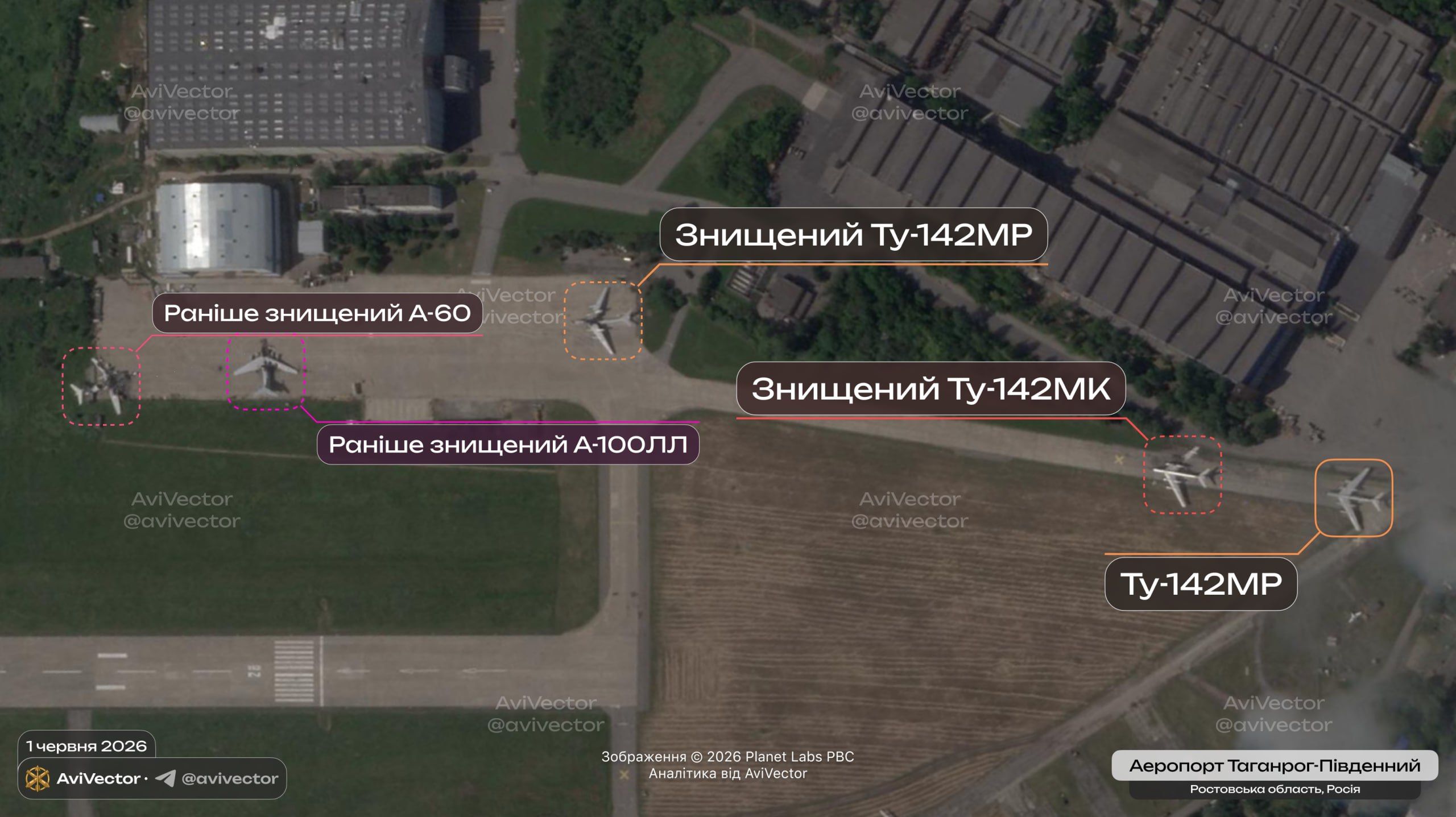 Українські дрони знищили 2 російських літака Ту-142
