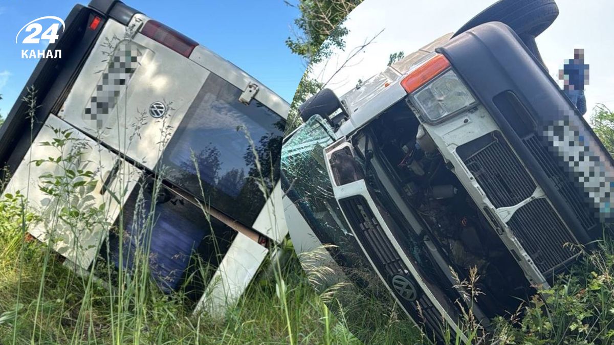 В Харківській області автобус з дітьми потрапив у ДТП