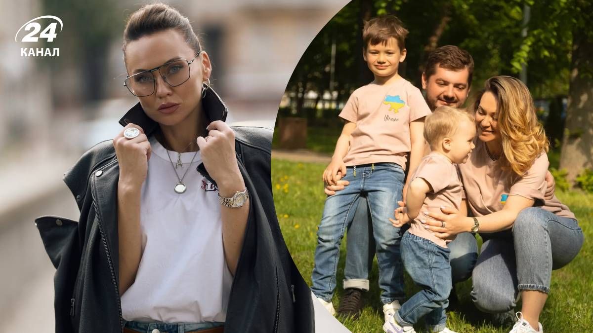 Анна Саліванчук з колишнім чоловіком і синами