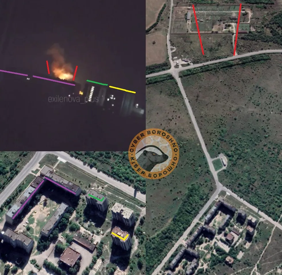 Ймовірне ураження дронів в Алчевську / Фото з телеграм-каналу CyberBoroshno