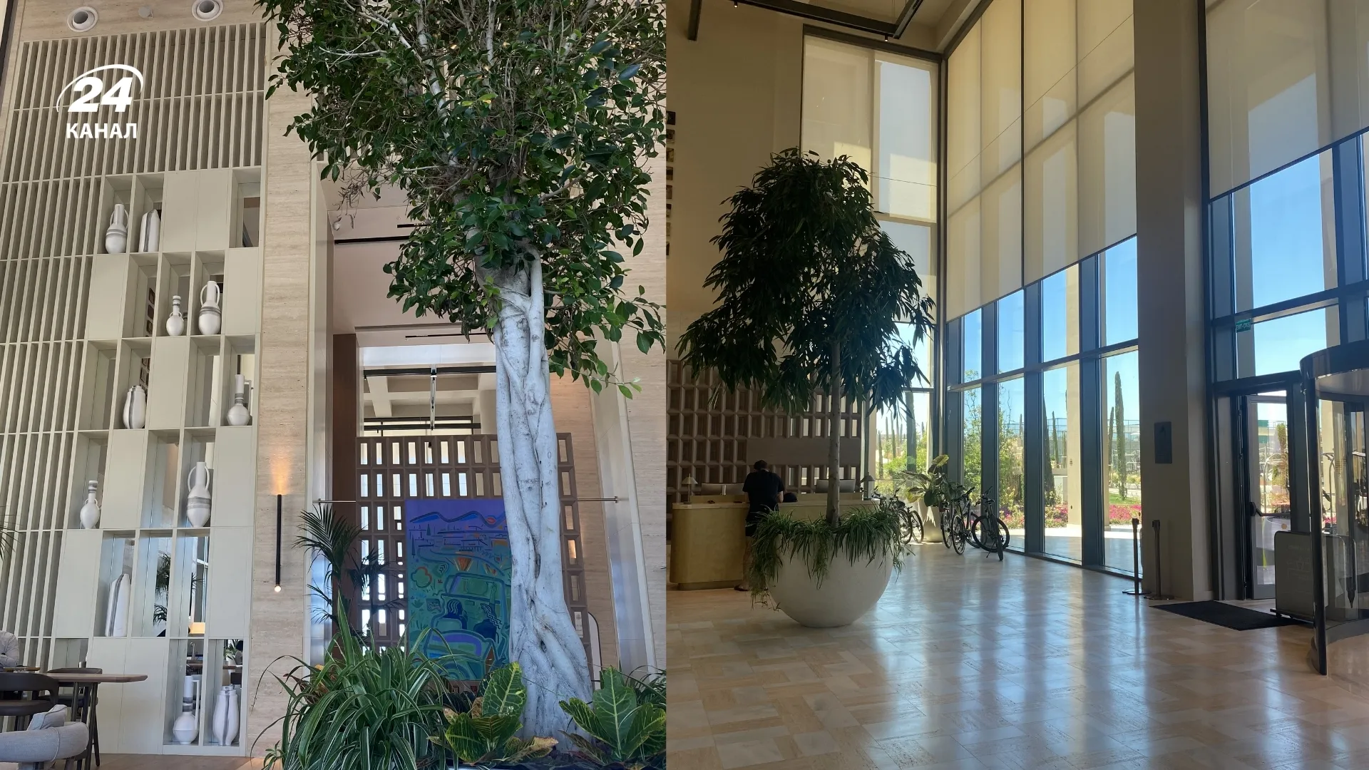 Интерьер отеля Akra Didim / коллаж 24 Канала, фото Милены Бордаковой Интерьер отеля Akra Didim / коллаж 24 Канала, фото Милены Бордаковой