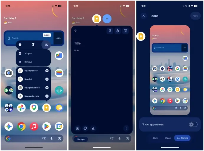 Функція App Bubbles на смартфоні