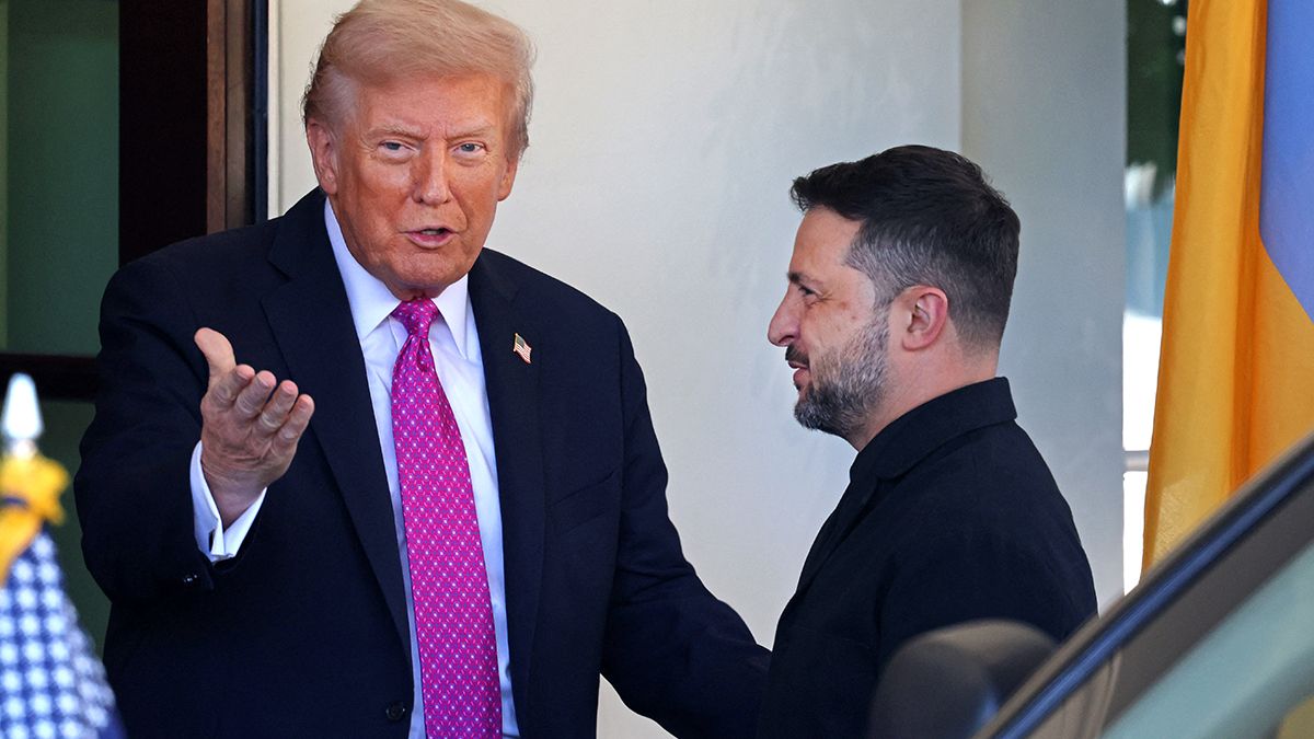 Президент США Дональд Трамп, украинский лидер Владимир Зеленский
