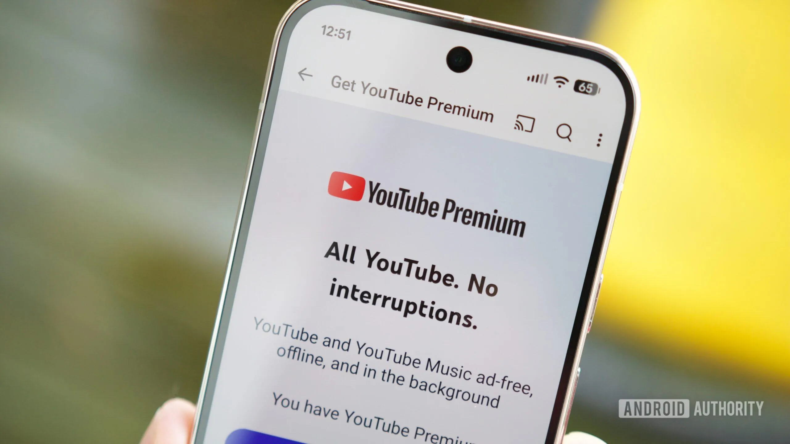 Сторінка YouTube Premium