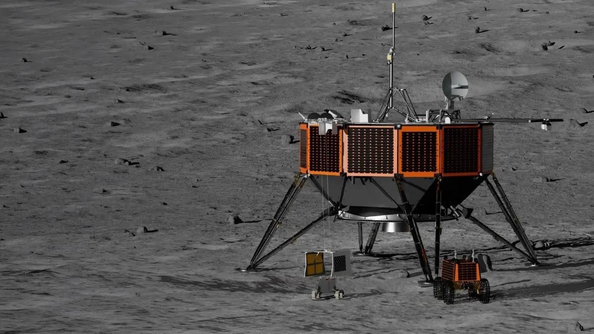 Космический аппарат на Луне Космический аппарат на Луне
