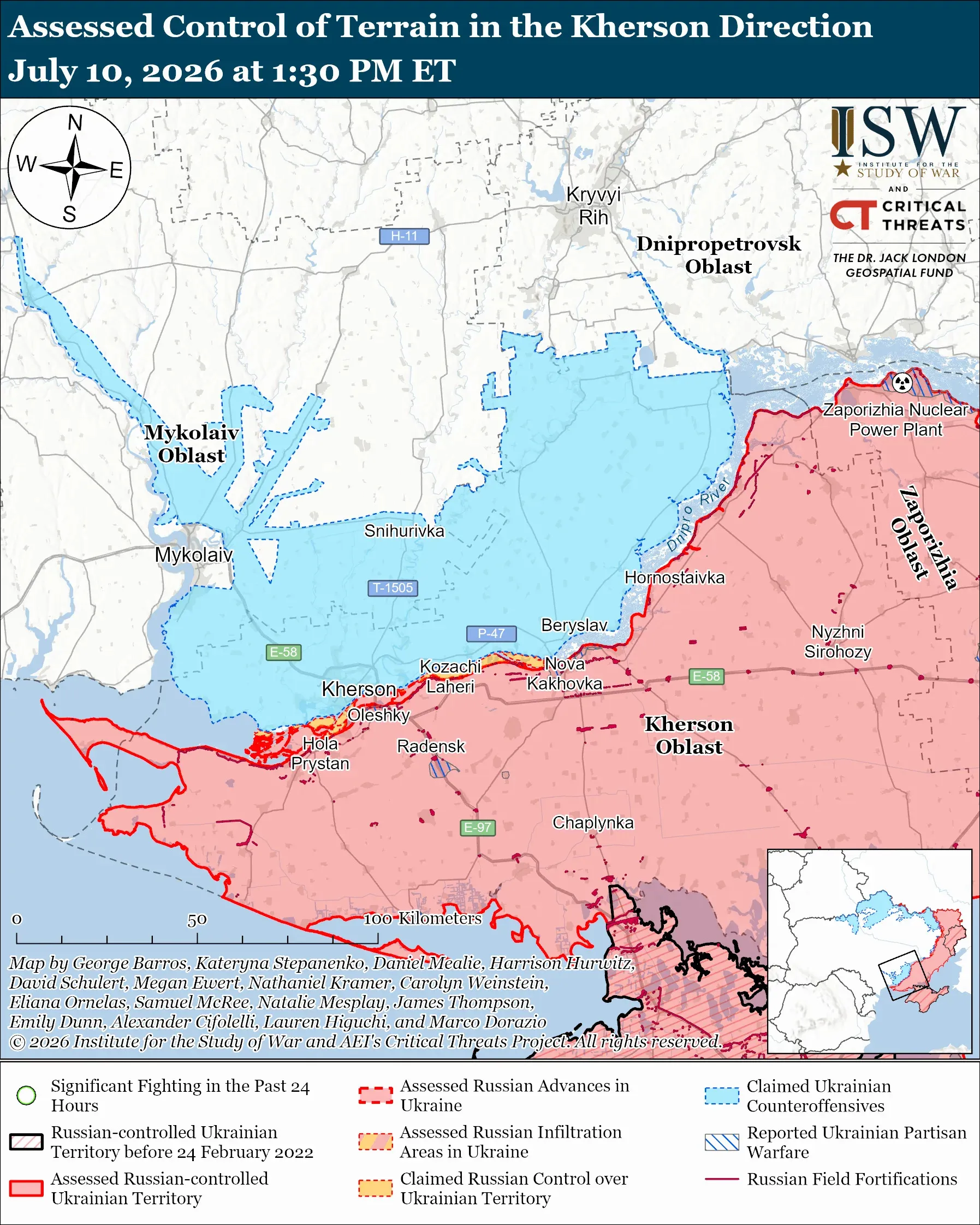 Карта обороны Херсонской области / ISW Карта обороны Херсонской области / ISW