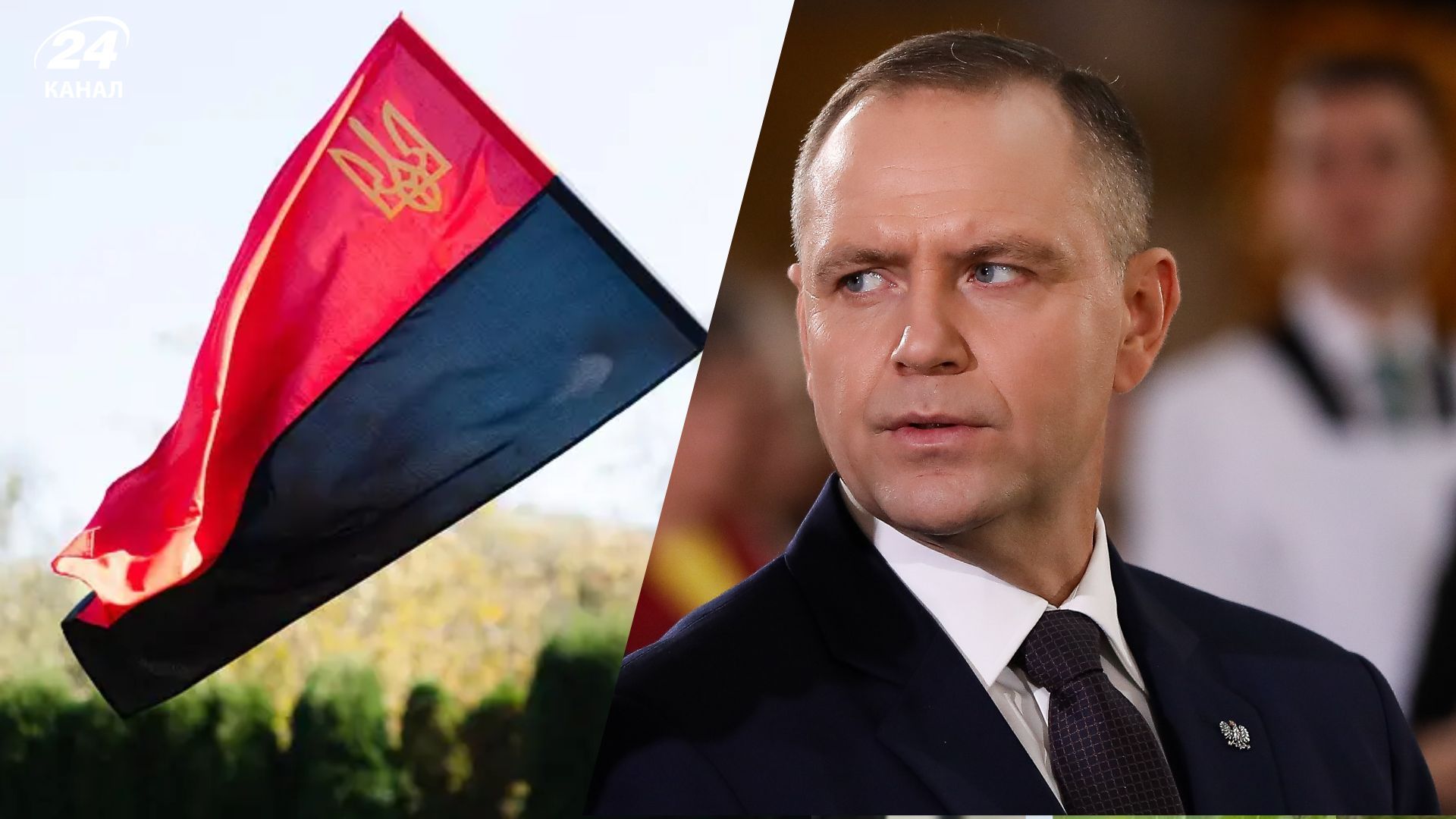 Навроцький закликав заборонити червоно-чорний прапор у Польщі Навроцький закликав заборонити червоно-чорний прапор у Польщі