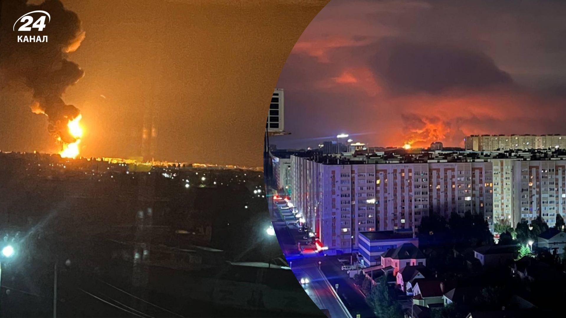 В российском Михайловске после атаки дронов горит военный объект