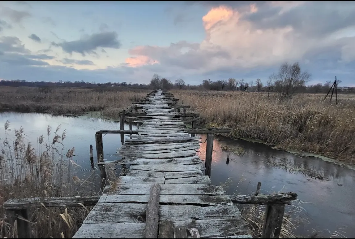 Дерев'яний міст на Полтавщині Дерев'яний міст на Полтавщині