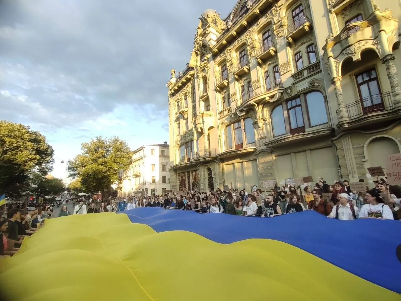 Мирна акція на підтримку Михайла Федорова в Одесі / Фото з телеграм-каналу 