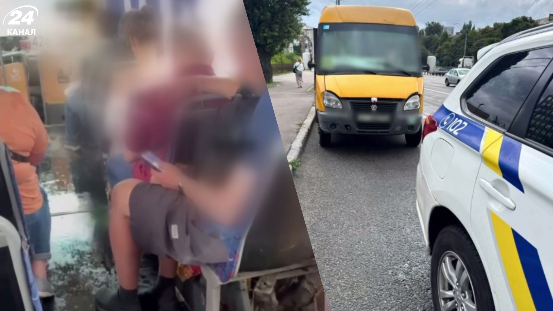 Под "дождем" в салоне: патрульные разыскали водителя неисправной маршрутки в Киеве
