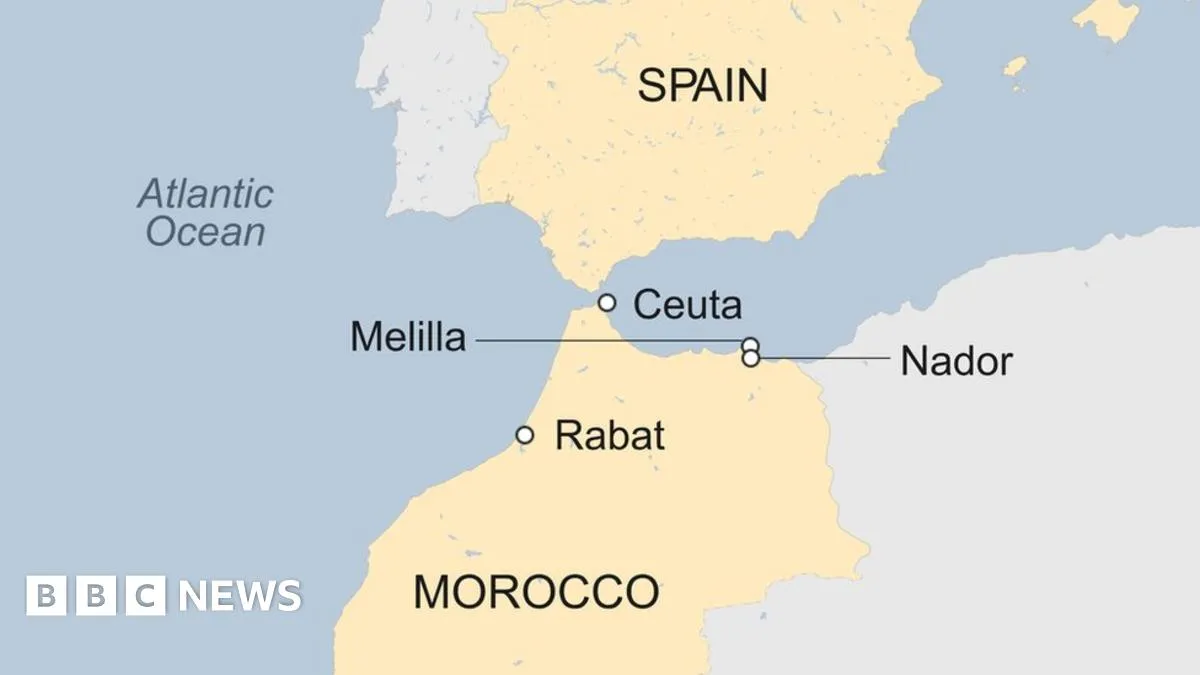 Сеута на карте / фото BBC