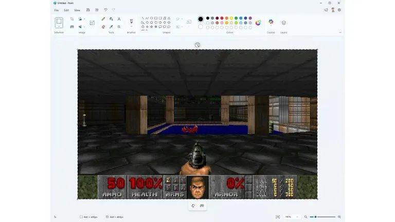 Doom в Microsoft Paint