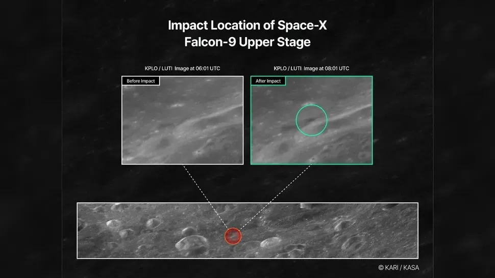 Falcon 9 врізалася в Місяць
