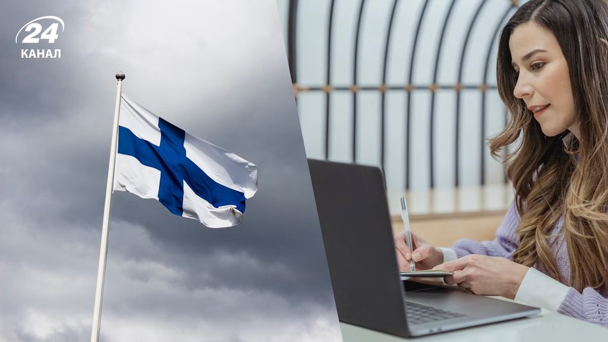 Женщина сдает экзамен в Финляндии Женщина сдает экзамен в Финляндии