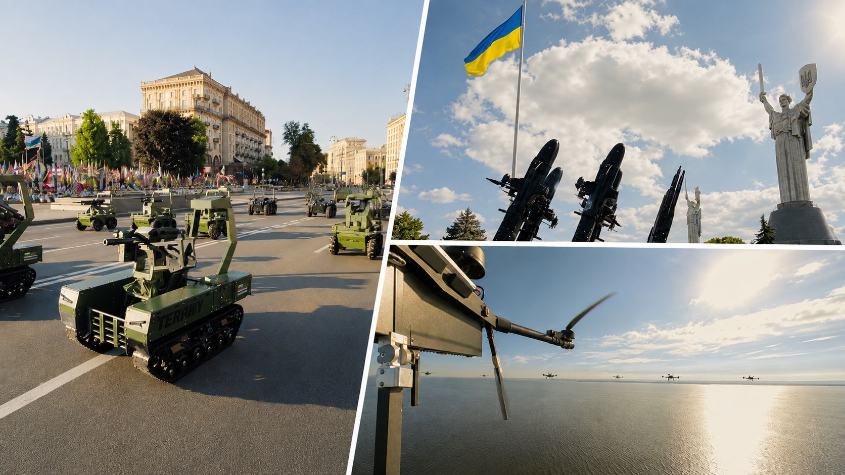 P1-SUN в небе, работы на Крещатике и MAGURA на Днепре: что продемонстрировала Украина
