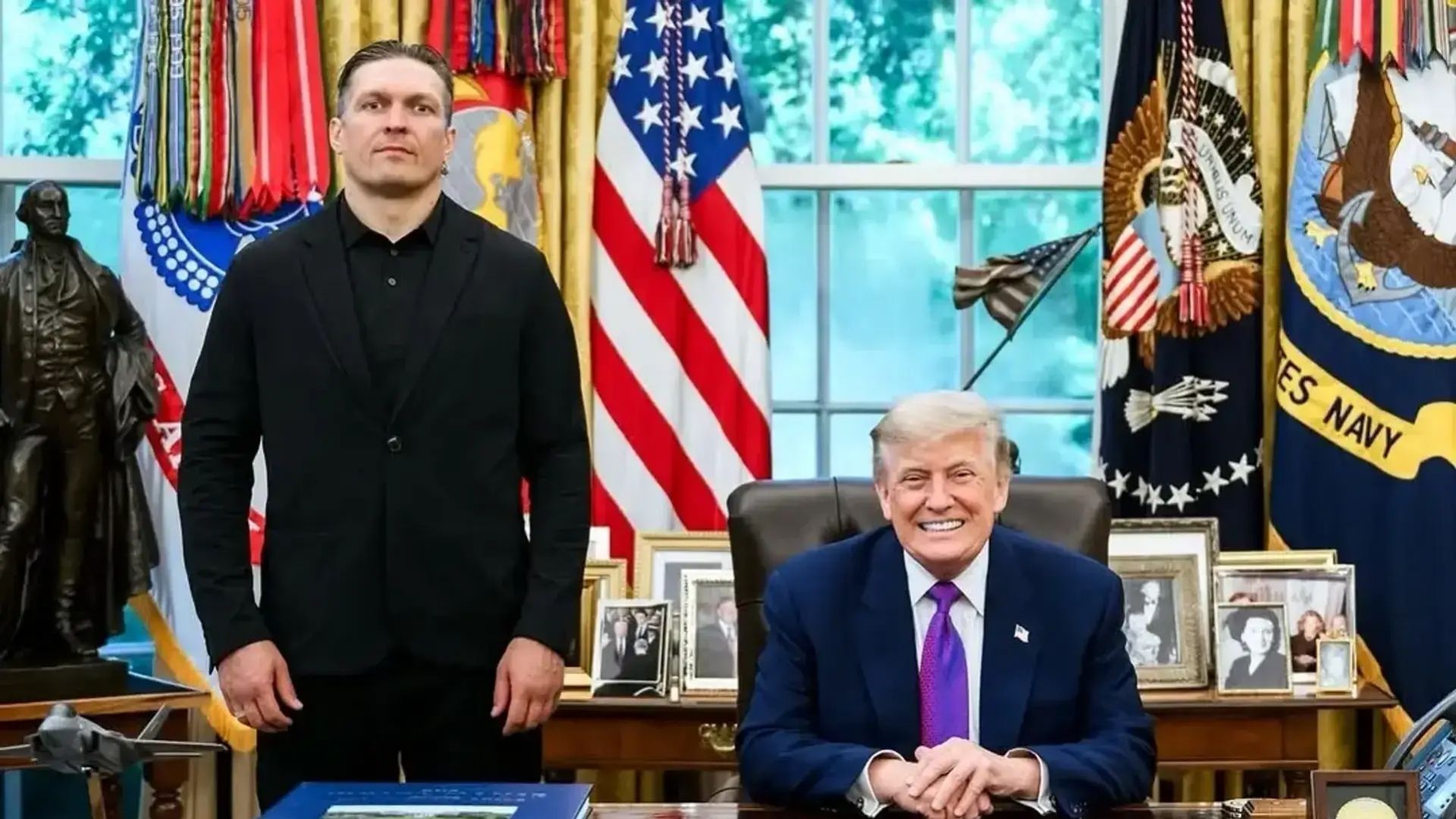 Олександр Усик і Дональд Трамп