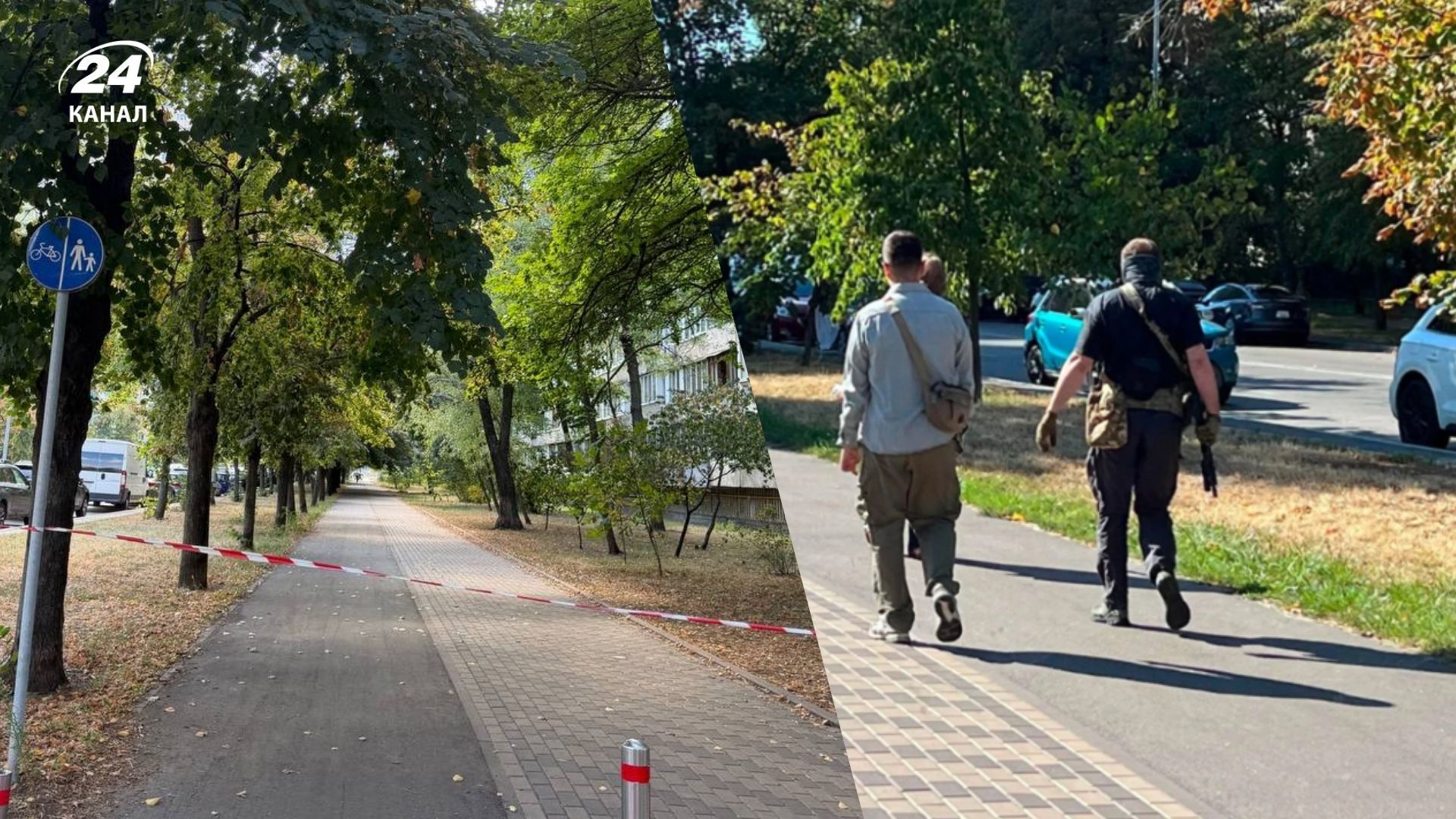 Полиция перекрыла улицу в Киеве, где произошла перестрелка между СБУ и ГУР