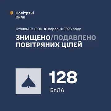Как отработала ПВО в ночь на 10 сентября / Инфографика Воздушных сил ВСУ