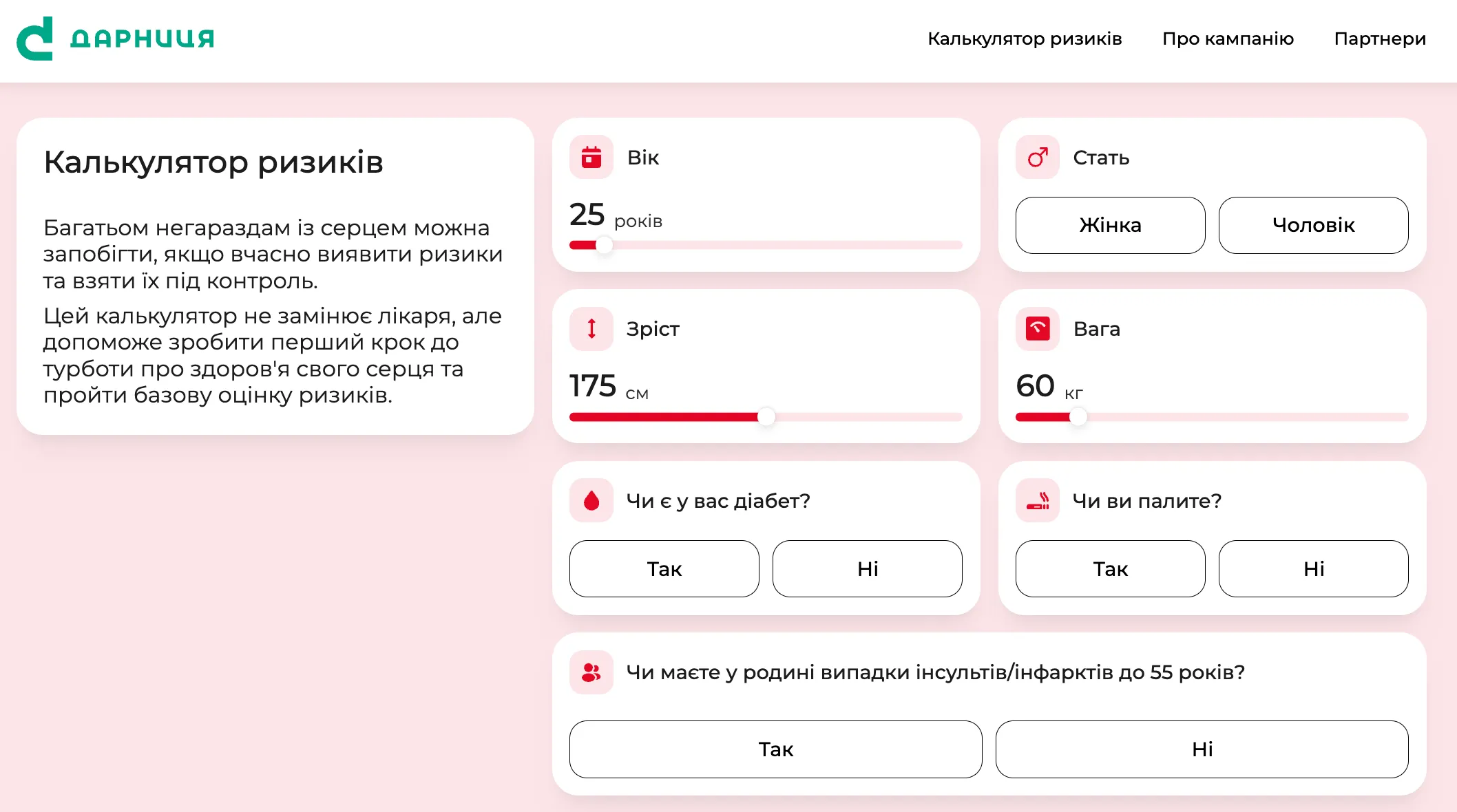 Калькулятор ризиків