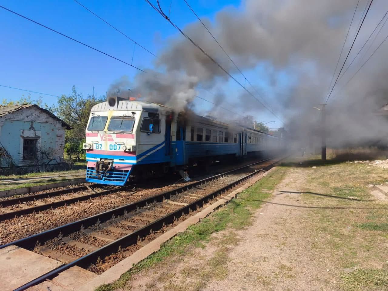 Удар по поїду у Харківській області 18 вересня Удар по поїду у Харківській області 18 вересня