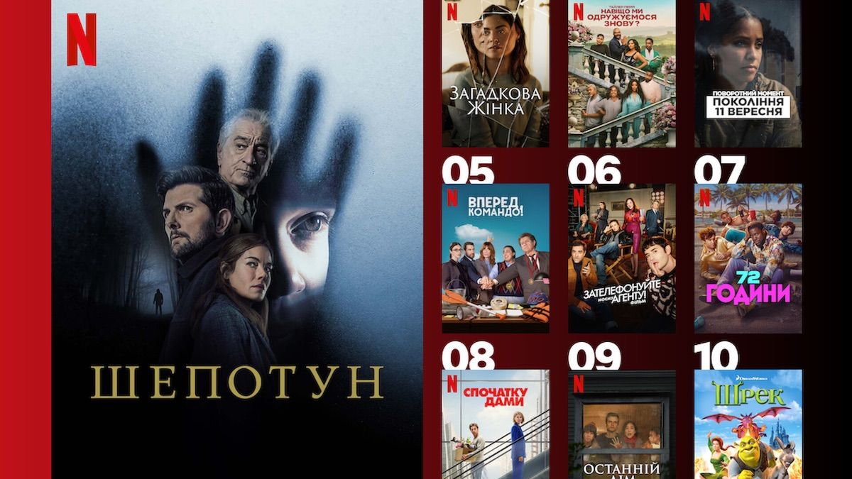 10 фільмів, які розірвали український Netflix цього тижня