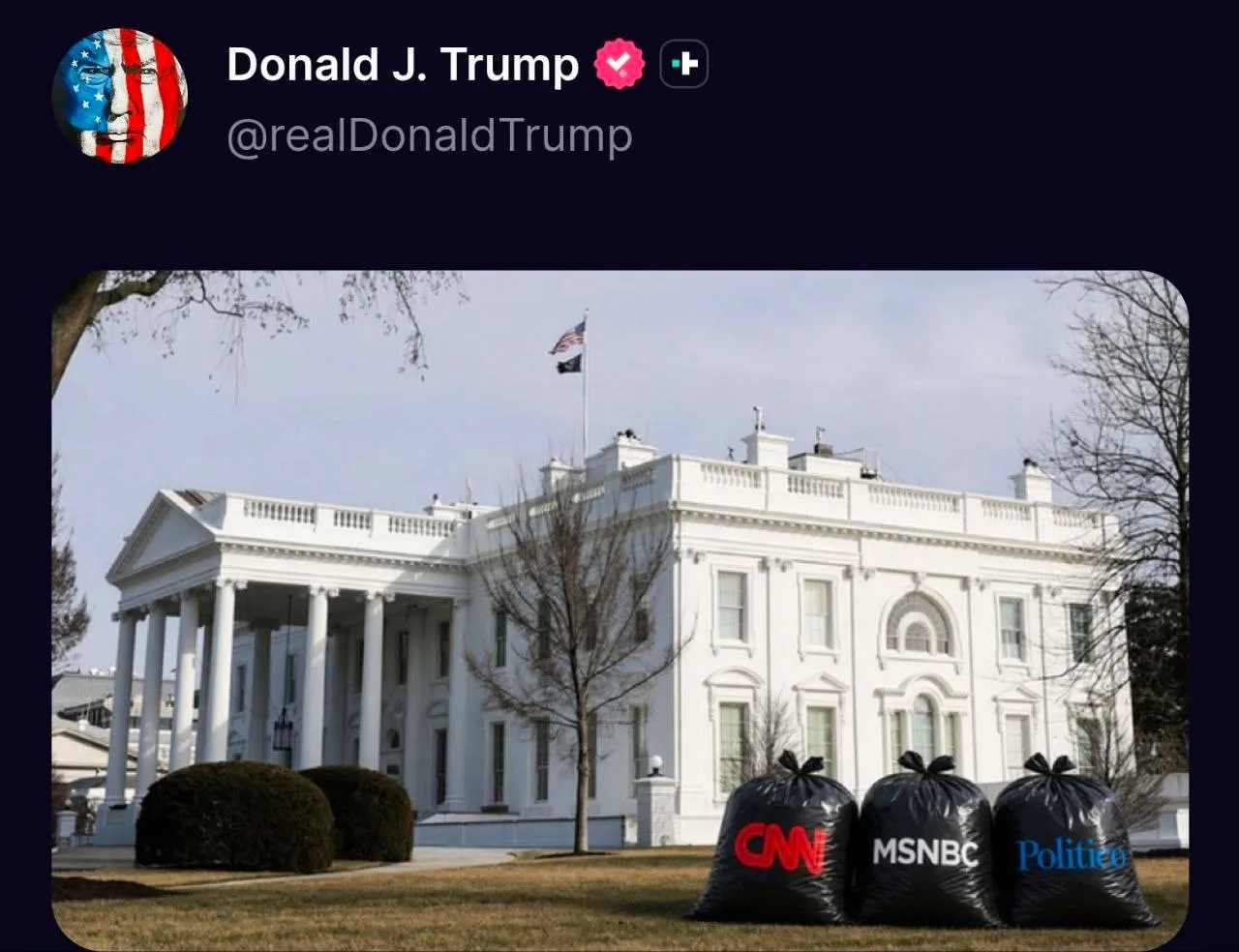 Трамп опублікував образи журналістів / Скриншот