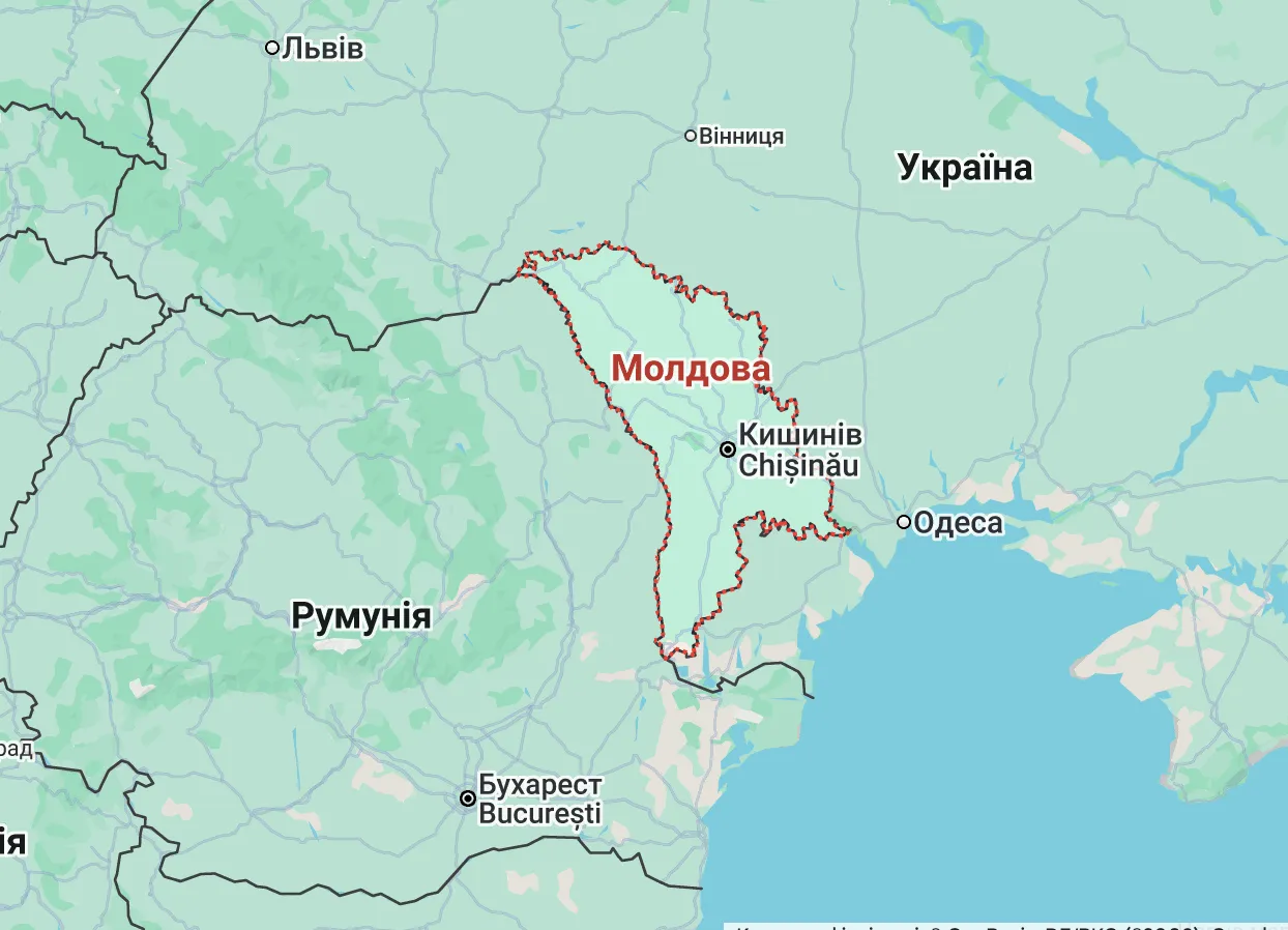 Молдова на карті